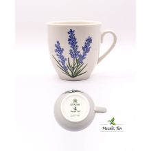 Zsolnay Mecsek Reggeliző bögre levendula dekorral