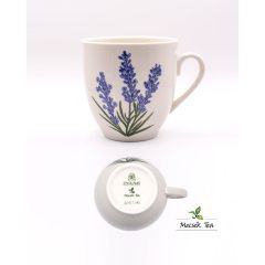 Zsolnay Mecsek Reggeliző bögre levendula dekorral