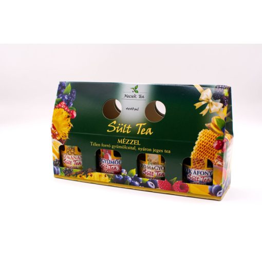 Sült Tea díszdoboz - Zöld (Mangó & Ananász, Erdei gyümölcs, Citrom & gyömbér, Kék áfonya)